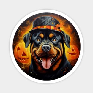 Rottweiler Dog Halloween Magnet